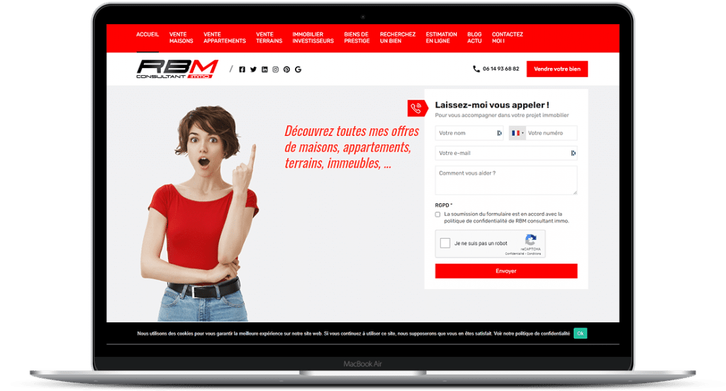 FEMIK Création et refonte site Internet RBM Immobilier Ensisheim (68)