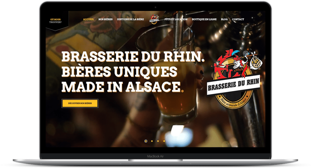 réalisation site vitrine biere du rhin morschwiller 68 - FEMIK