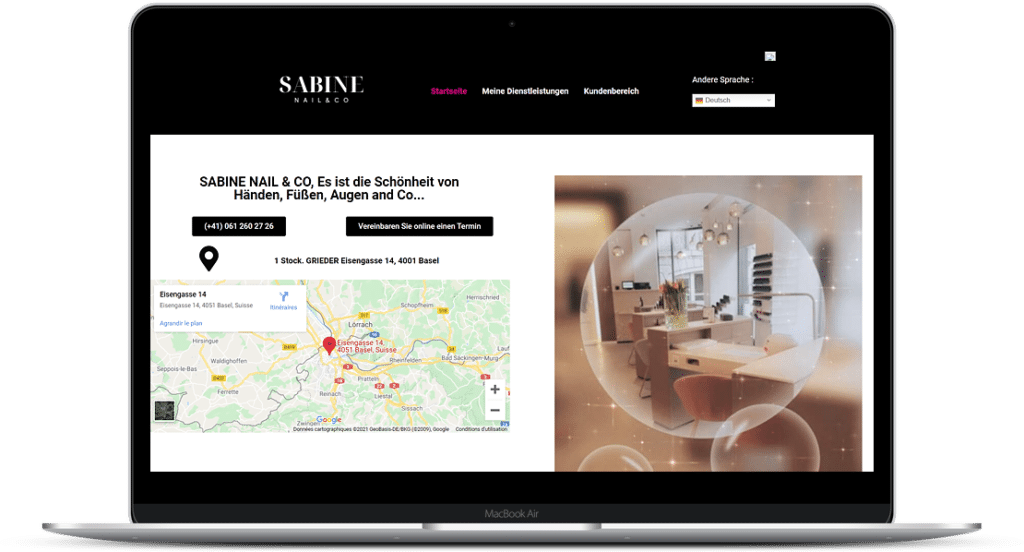site rendez-vous en ligne sabine nail and co bale