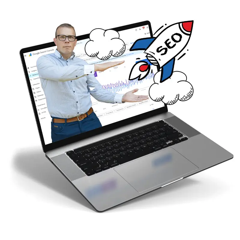 Consultant SEO à Wittelsheim présentant des résultats sur Google