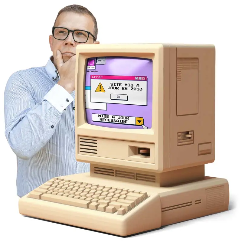 Illustration d’un site internet obsolète nécessitant une refonte