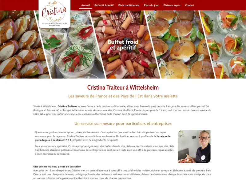 Site vitrine Cristina Traiteur Wittelsheim - FEMIK