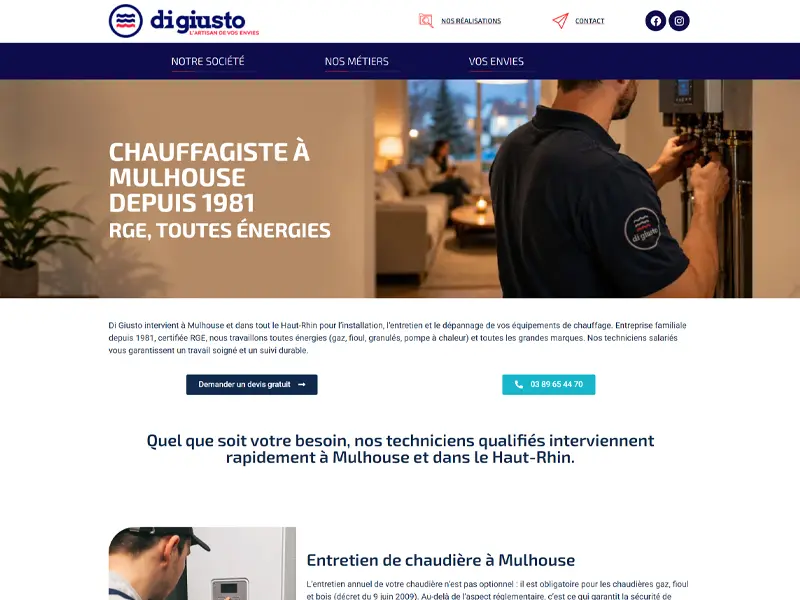 Site vitrine Di Giusto Mulhouse - FEMIK